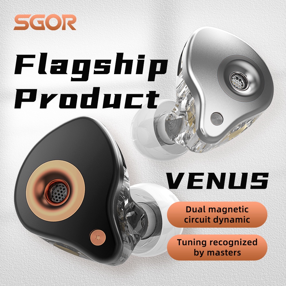 SGOR VENUS Fones De Ouvido Dinâmicos HIFI Super Baixo Intra
