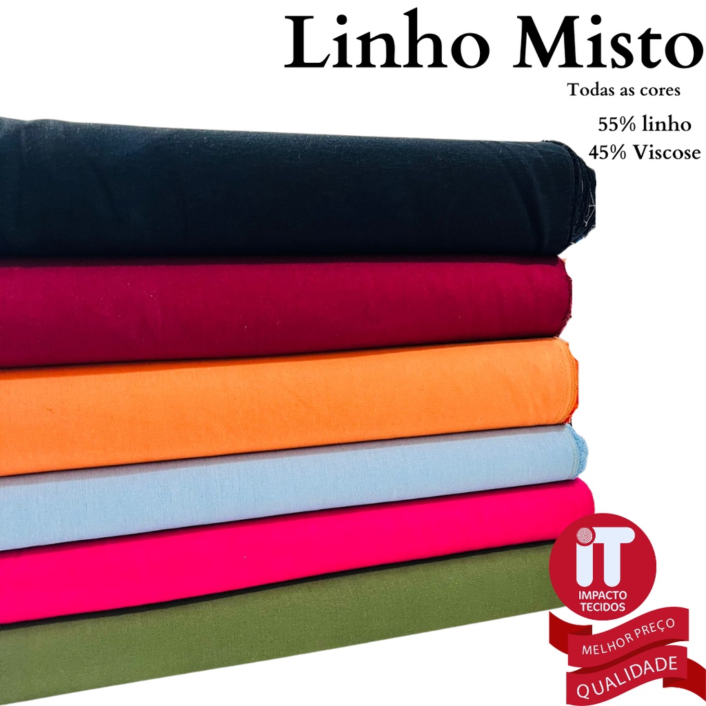 Tecido Linho Misto 50cm x 1,40