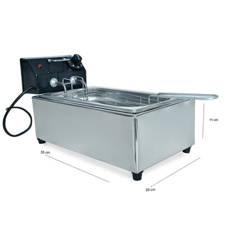 Fritadeira elétrica 2,5 litros 1 cuba profissional C/termostato nova