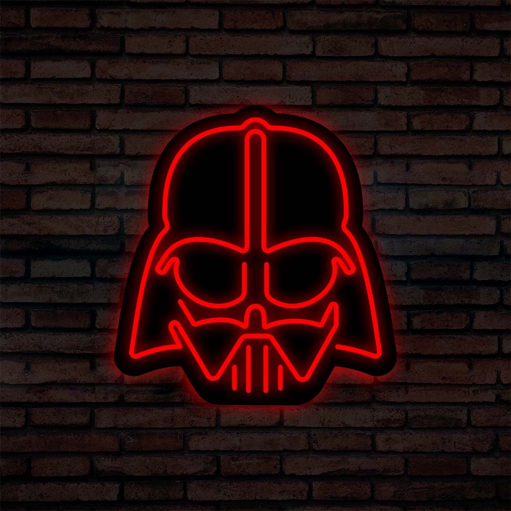 Neon Led em MDF Preto Laqueado- Darth Vader | Shopee Brasil