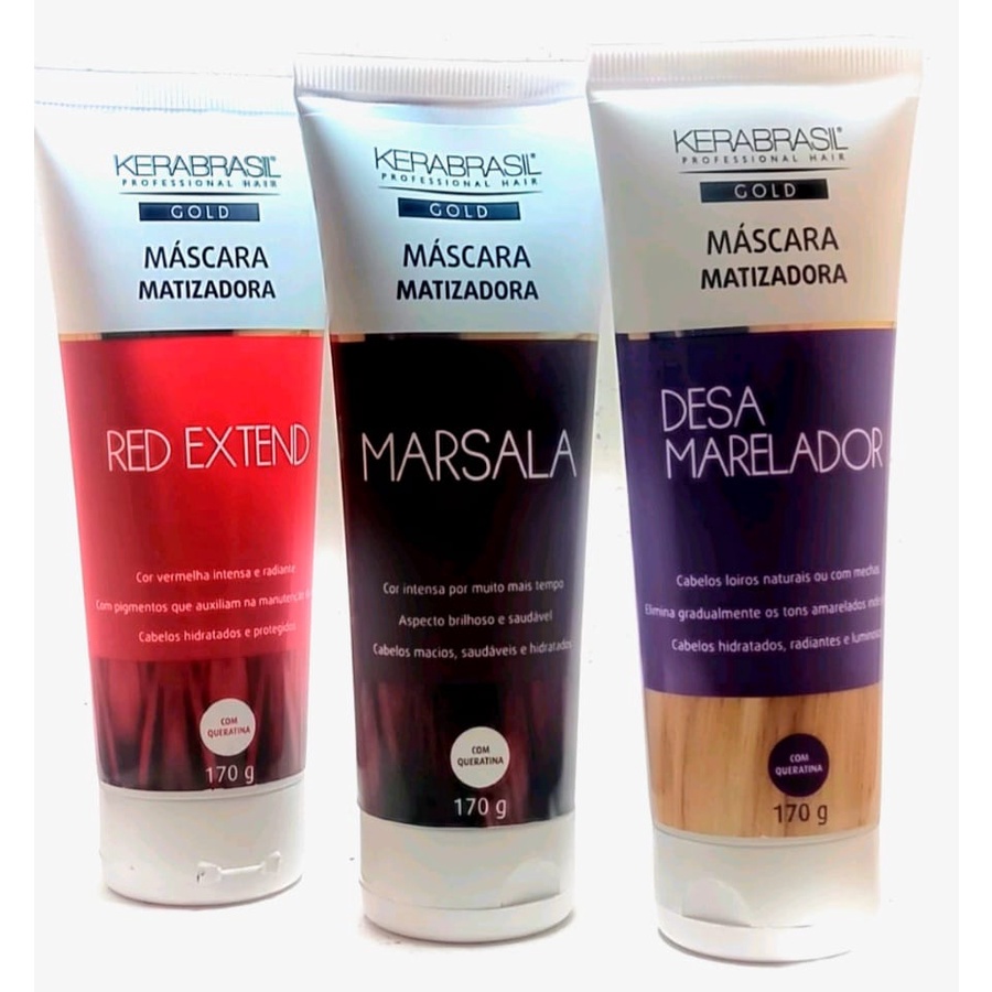 MASCARA MATIZADORA KERABRASIL GOLD 170G Shopee Brasil