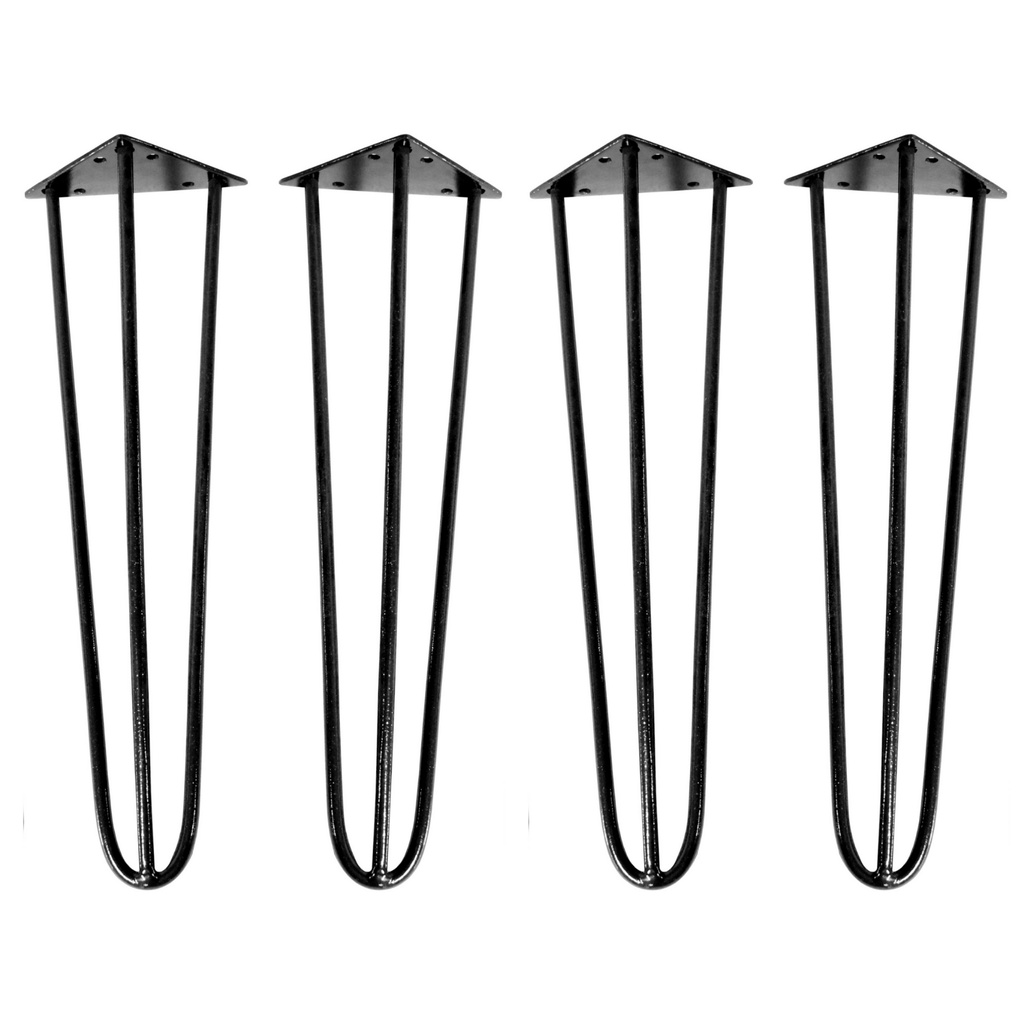 4 Pés Para Móveis 60cm Pés De Ferro Hairpin Leg Triplo 7mm