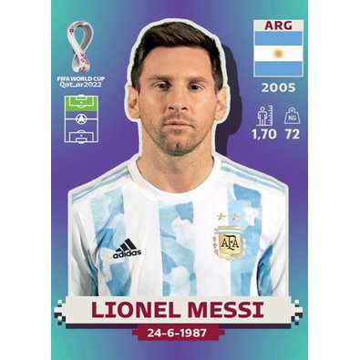 Figurinha Messi Rara Legend Prata Copa 22 Original