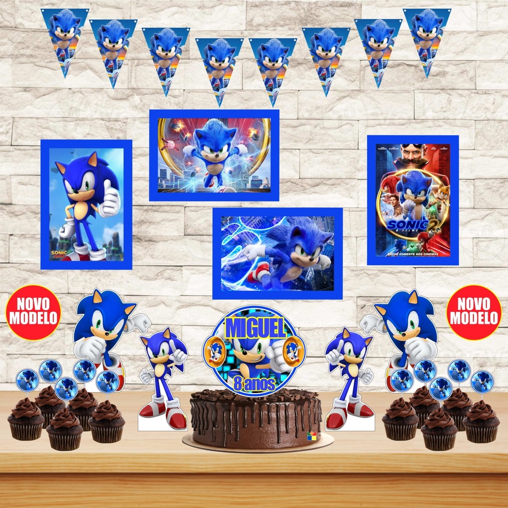 Kit Festa Sonic Grátis para Imprimir em Casa