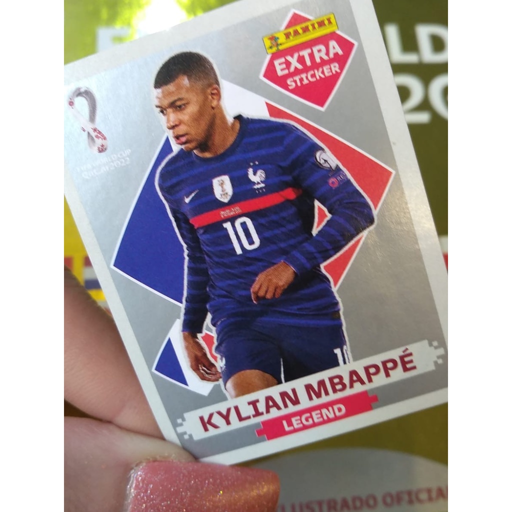 Figurinha Extra Copa 2022 Kylian Mbappé Silver