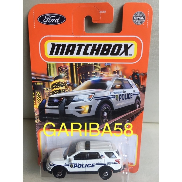 MATCHBOX 2016 FORD INTERCEPTOR UTILITY POLICE 2022 SERIES GARIBA58