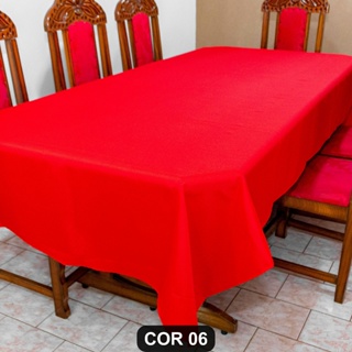 Toalha de Mesa Posta 12 Cadeiras Oxford Xadrez Piquenique 3,50m x 1,40m  Vermelha