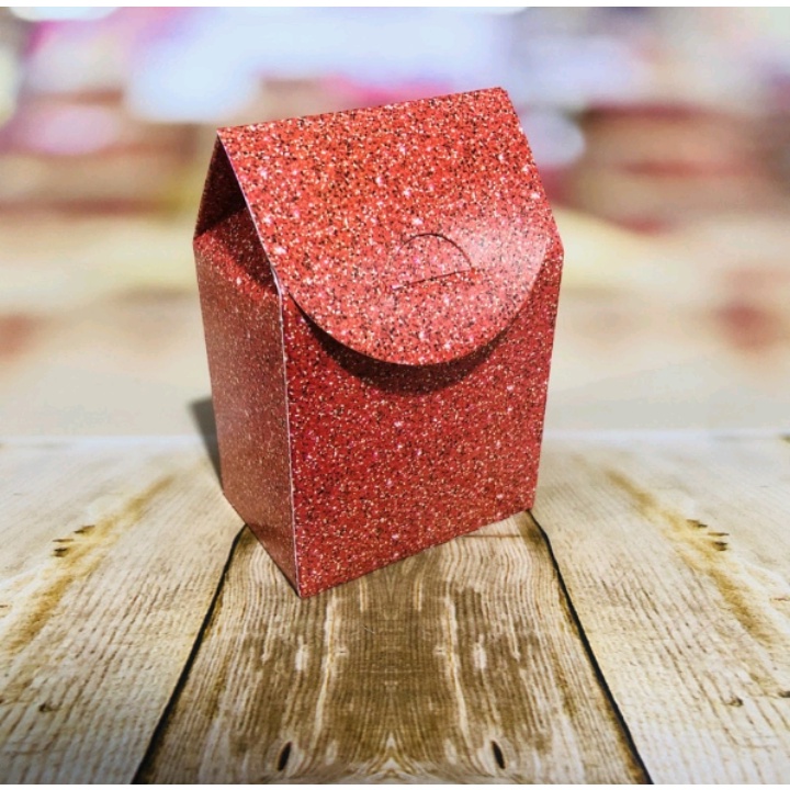 8 Caixa Milk Lembrancinha Imitação Gliter Vermelho Cod 80.18 ( Nc