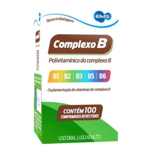 Vitamina Complexo B Ems Com 100 Comprimidos Revestidos | Shopee Brasil