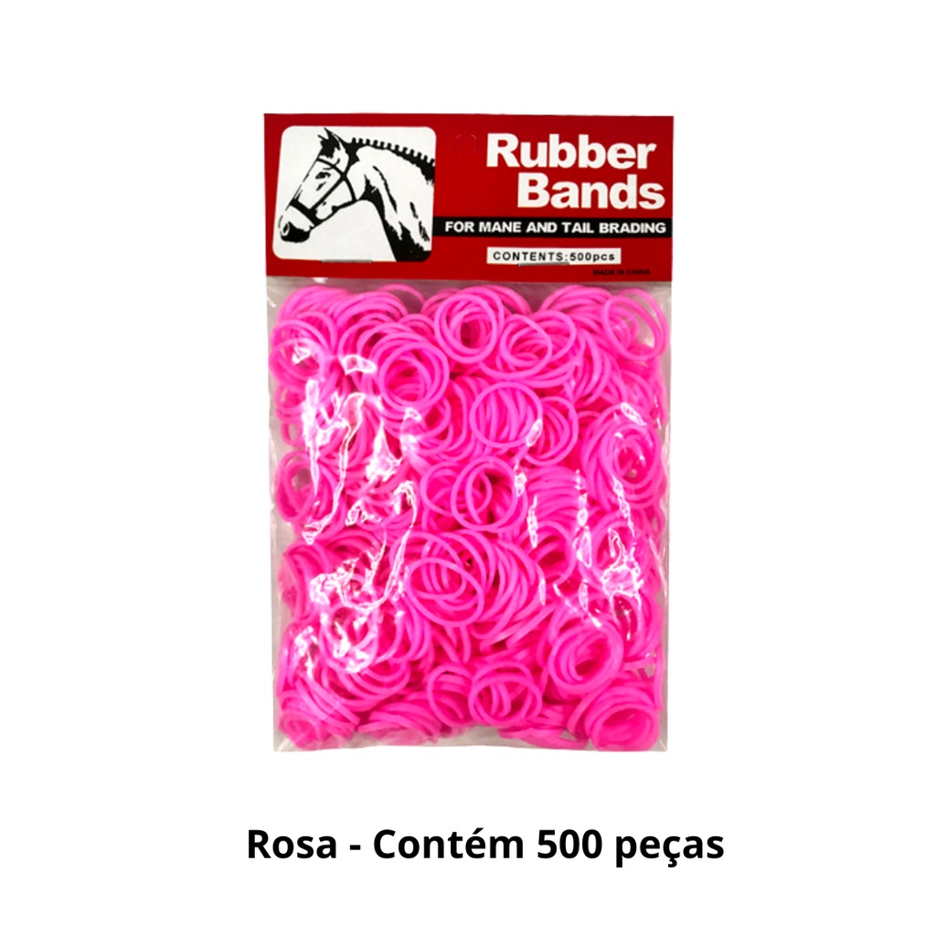 Elastico Para Crina e Rabo de Cavalo Resistente 500 Unidades - Cabelo ...