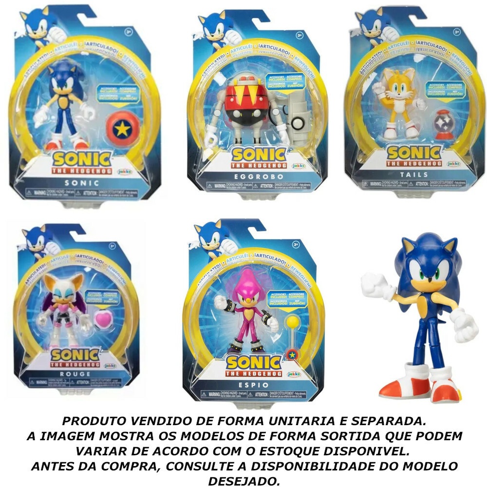 Sonic - Boneco Articulado - Tails - Candide - Ri Happy