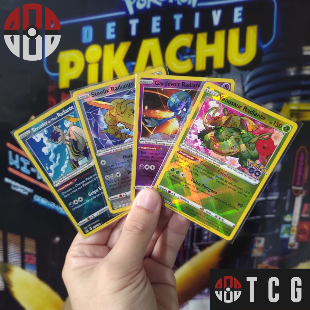 Card Pokemon Raro Shiny + 5 Cartas De Brinde Copag Original