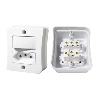 Interruptor + Tomada Sobrepor Externa 20a 2p+t Viena
