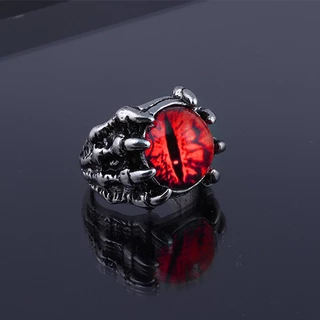 Anel Demoníaco De Olho Maligno Para Homens E Mulheres Personalidade Punk Cool Fashion Retro Ring