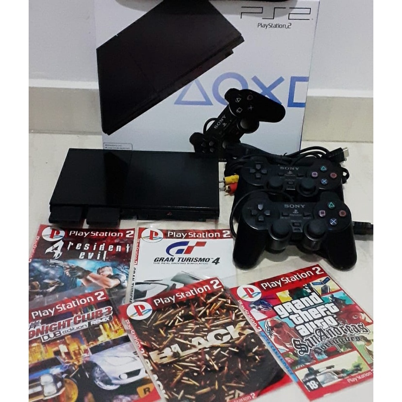 Sony PlayStation 2 Slimline Charcoal Black Console