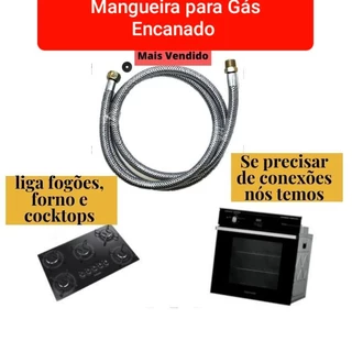 Mangueira Gás Encanado flexível de 1 metro até 3 metros.