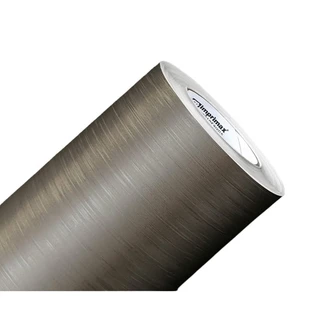 Adesivo Vinil Titânio Escovado Película À Prova D'água para Decoração Envelopamentos Rolo 1m x 60cm