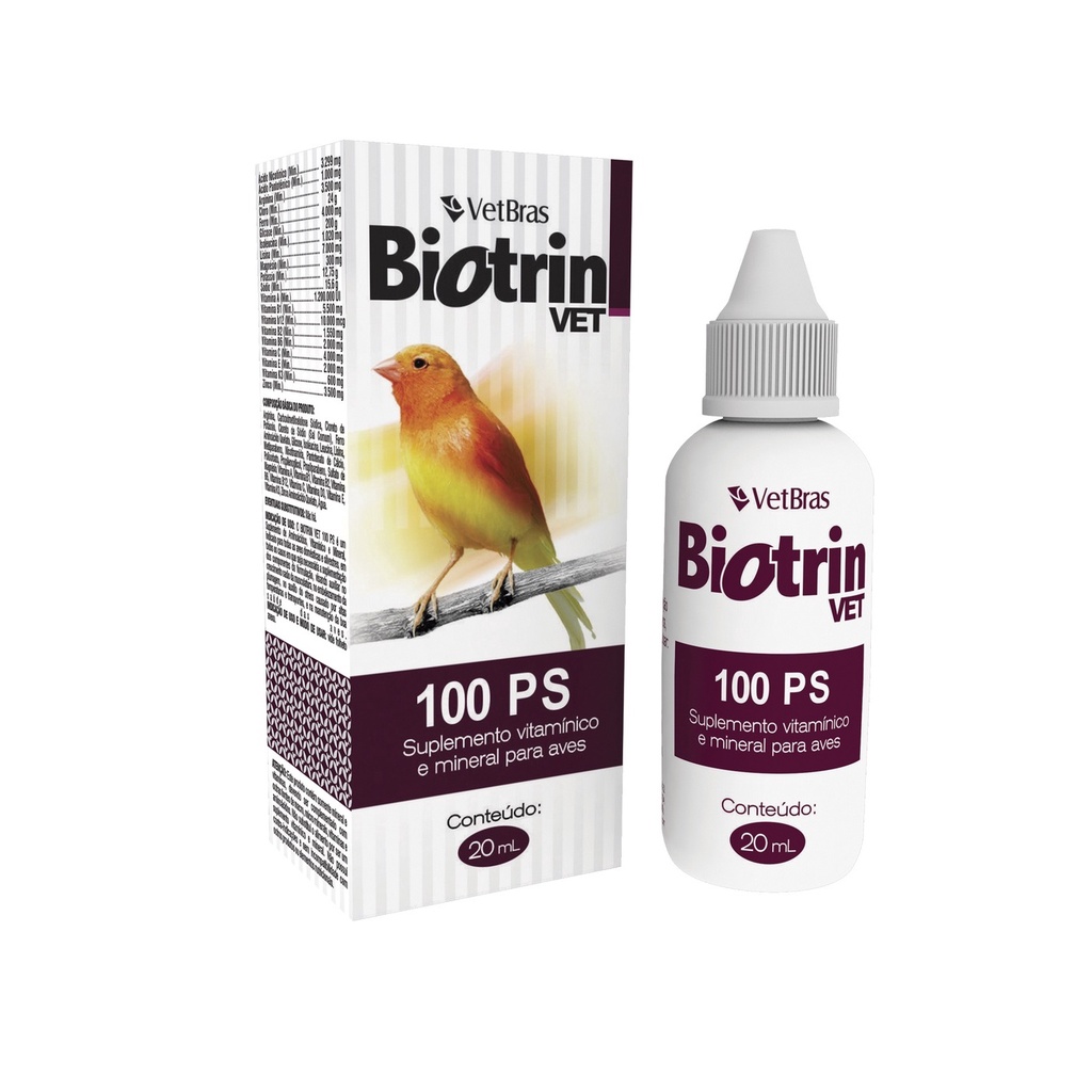 Biotrin Vet 100 P.S 20ml Vetbras Suplemento Vitamínico e Fortificante ...
