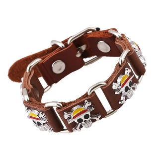 Vintage Hip Hop Moda Masculina Pulseira De Couro De Aço Inoxidável Acessórios De Jóias 18CM ~ 21CM