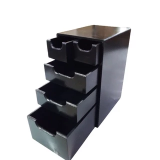 Gaveteiro Organizador de Mesa Com 5 Gavetas Pintado De Preto