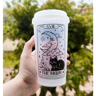 Copo Bucks Carta Tarot Místico Transparente 400ml
