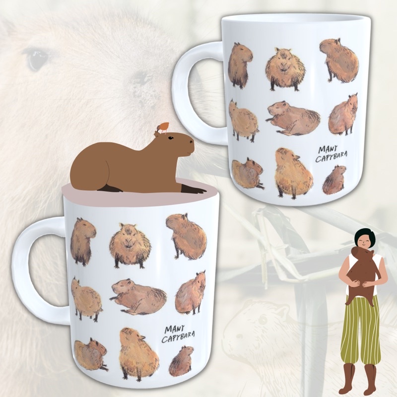 Caneca personalizada café capivara capyvibes animais