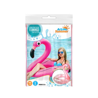 Boia Circular Flamingo C/Glitter 82Cm
