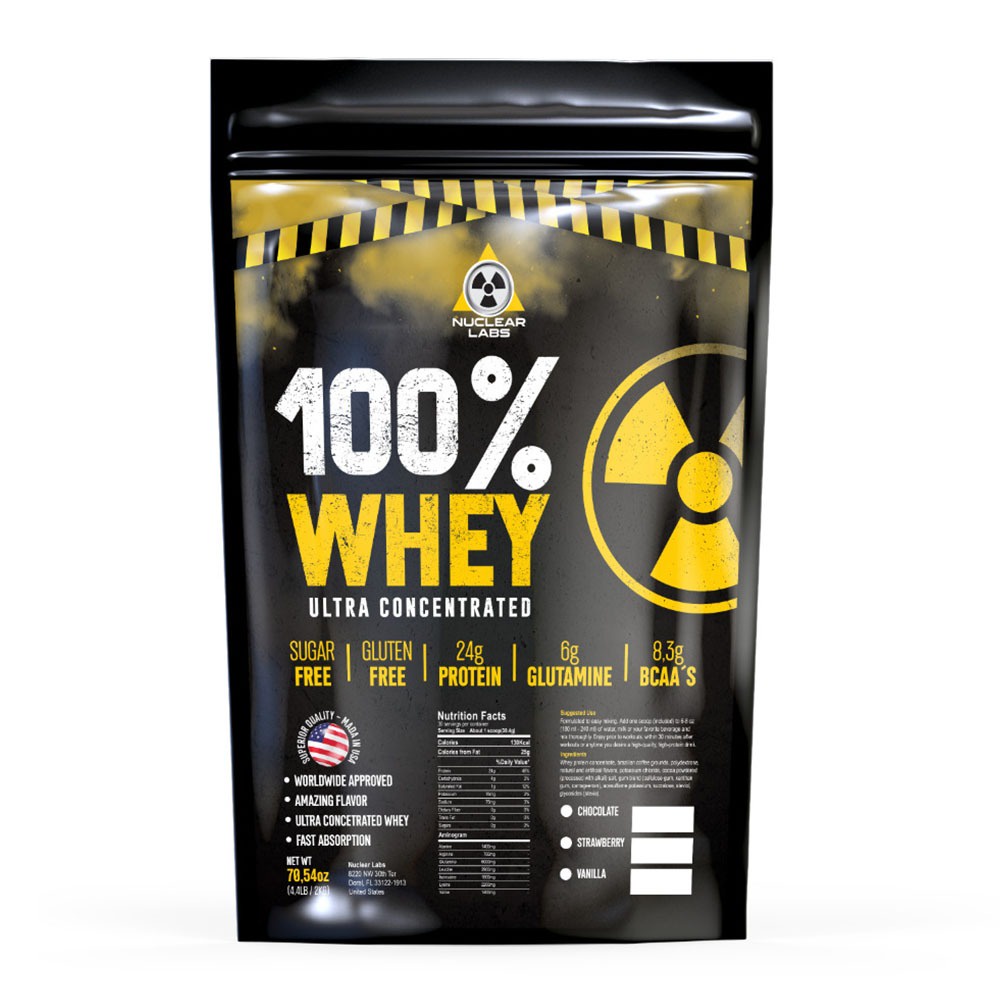 Whey Protein 2kg (refil) Whey 100% Ultra Concentrado Importado ZERO Açucar ZERO Glúten