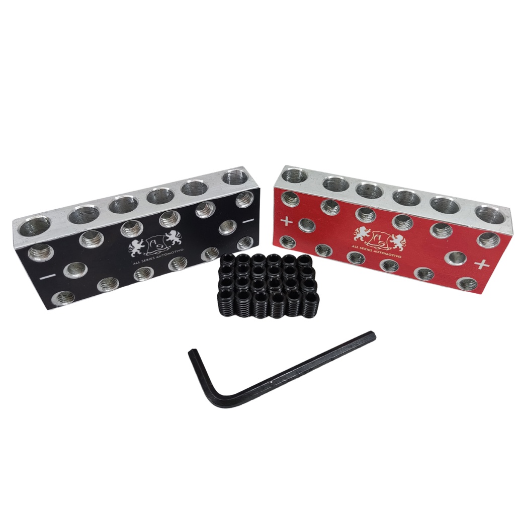 Bloco Distribuidor As 6x6 12via Barramento Som Automotivo 70mm