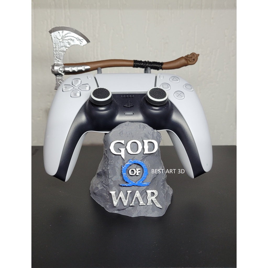 Suporte Para Controle Ps4 God Of War + Machado Leviathan