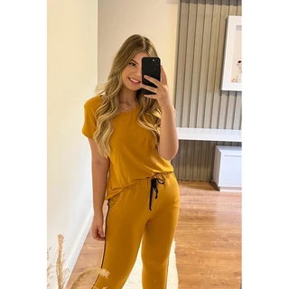 Conjunto feminino blusa e calça moda conforto