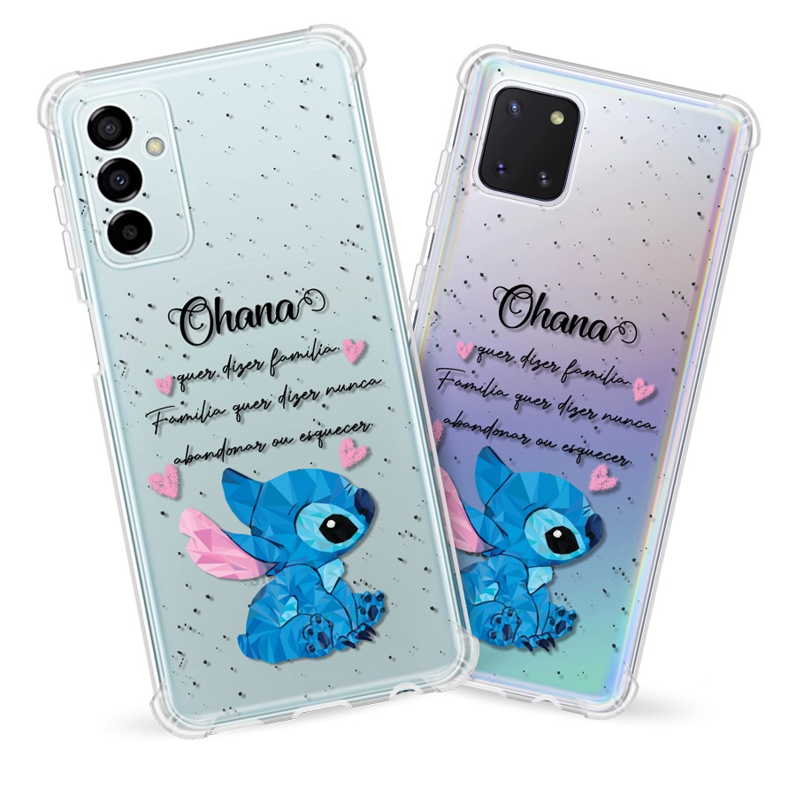 Capinha de Celular Dw63 Stitch Ohana Coração Desenho Feminina Para Xiaomi  Redmi Note Mi Poco 7 8 9 10 11 12 M3 M4 X3 X4 X5 Pro Lite