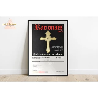 Quadro Placa Mdf Spotify Racionais Mcs Sobrevivendo No Inferno