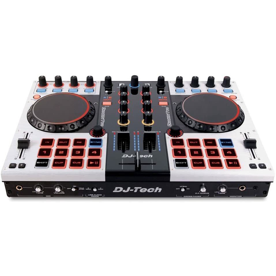 DRAGONTWO DJTech 4Channel Digital DJ Controller & Mixer USB Shopee