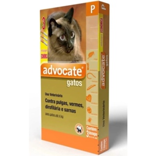 Antipulgas Advocate Gatos até 4Kg 0,4mL COMBO 3 BISNAGAS