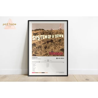 Quadro Placa MDF Spotify System of a Down Toxicity