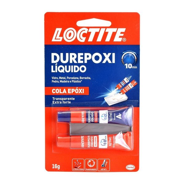 Cola Epóxi Durepoxi Liquido Incolor 16g Loctite | Shopee Brasil