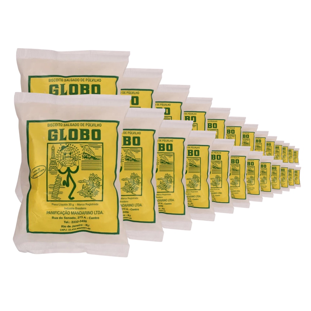 Biscoito Globo Rio de Janeiro, Salgado, 25 Pacotes 30g