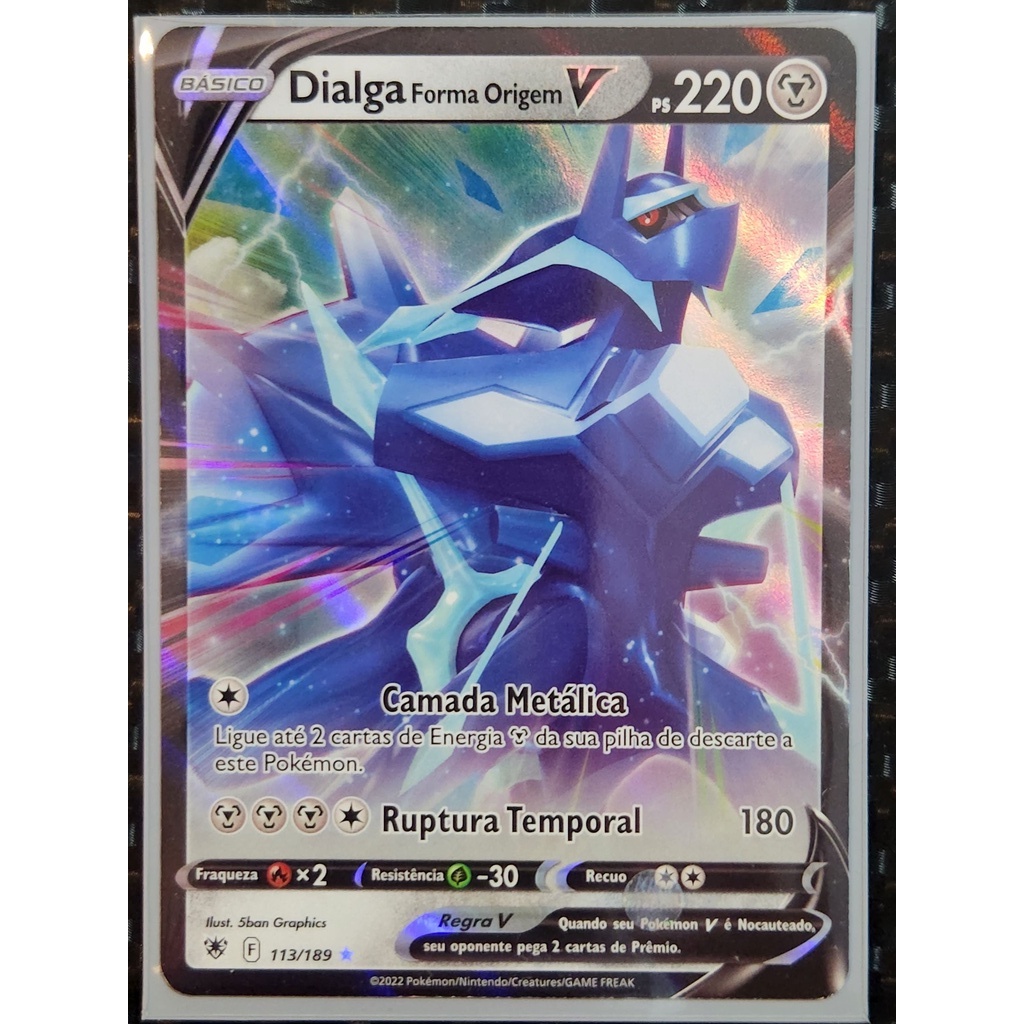 Carta Pokemon Dialga Forma Origem-V (113/189) | Shopee Brasil