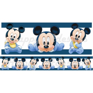 Decoração Para Quarto Mickey Maternidade bebe baby Faixa Decorativa para Parede Infantil Adesivos