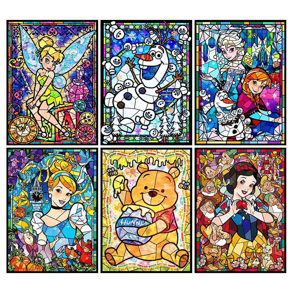 Disney 5D DIY Conjunto De Pintura Com Diamante Desenho Animado Princesa Mosaico Bordado Jigsaw Strass Decoração De Quarto Infantil PresentePintura da decoração da parede do quadro da imagem