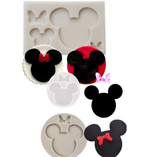 Amos 3D Mickey Molde De Silicone Bolo De Chocolate Sabonete Fondant Pasta De Argila Resina Epóxi
