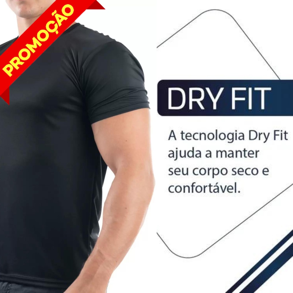 Camiseta Camisa Dry Fit uv Masculina Lisa - Casual Treino Academia Esportes Exercícios Corrida