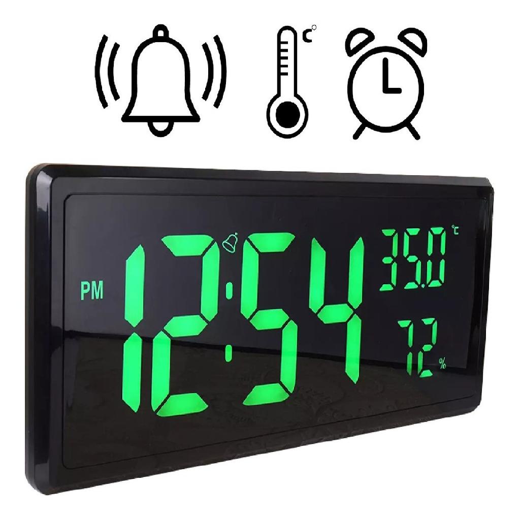 Relógio De Led Digital Espelhado Despertador E Temperatura Linha Premium