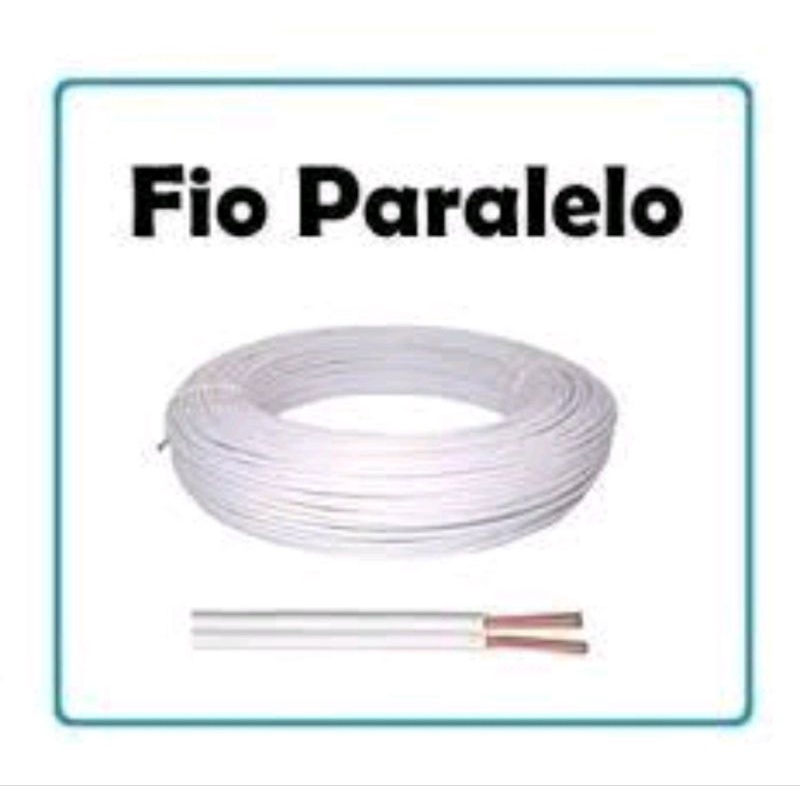 Fio Paralelo Duplo Extens O X Mm Rolo Metros Branco Envio Super R Pido Shopee Brasil