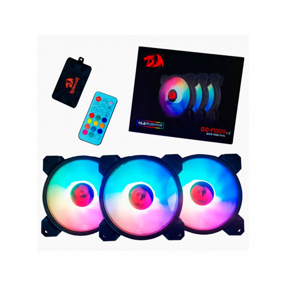 Kit Cooler FAN RGB 3 Unidades GCF009 Redragon Shopee Brasil