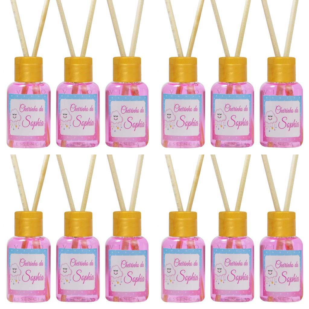 30 Mini Aromatizador Lembrancinha Ch De Beb Fraldas Menina Brindes Personalizados