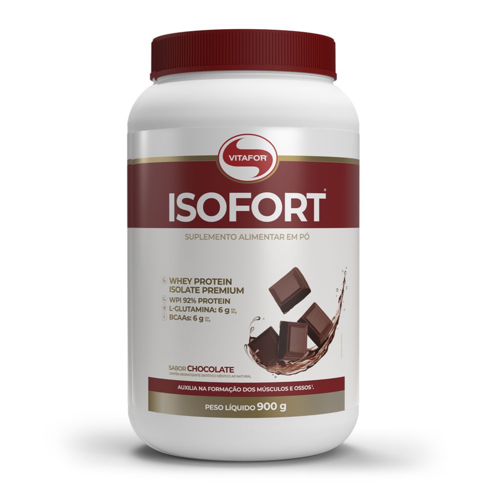 Suplemento Vitafor Isofort Whey Proteína pote 900g