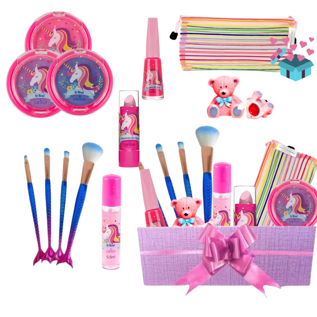 Kit Combo Maquiagem Infantil com Esmalte e Necessaire - DIA DAS ...