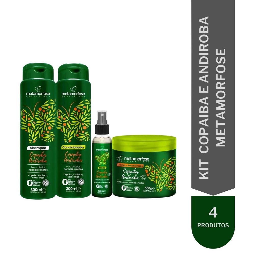 Kit Completo Copaíba e Andiroba Metamorfose | Shopee Brasil